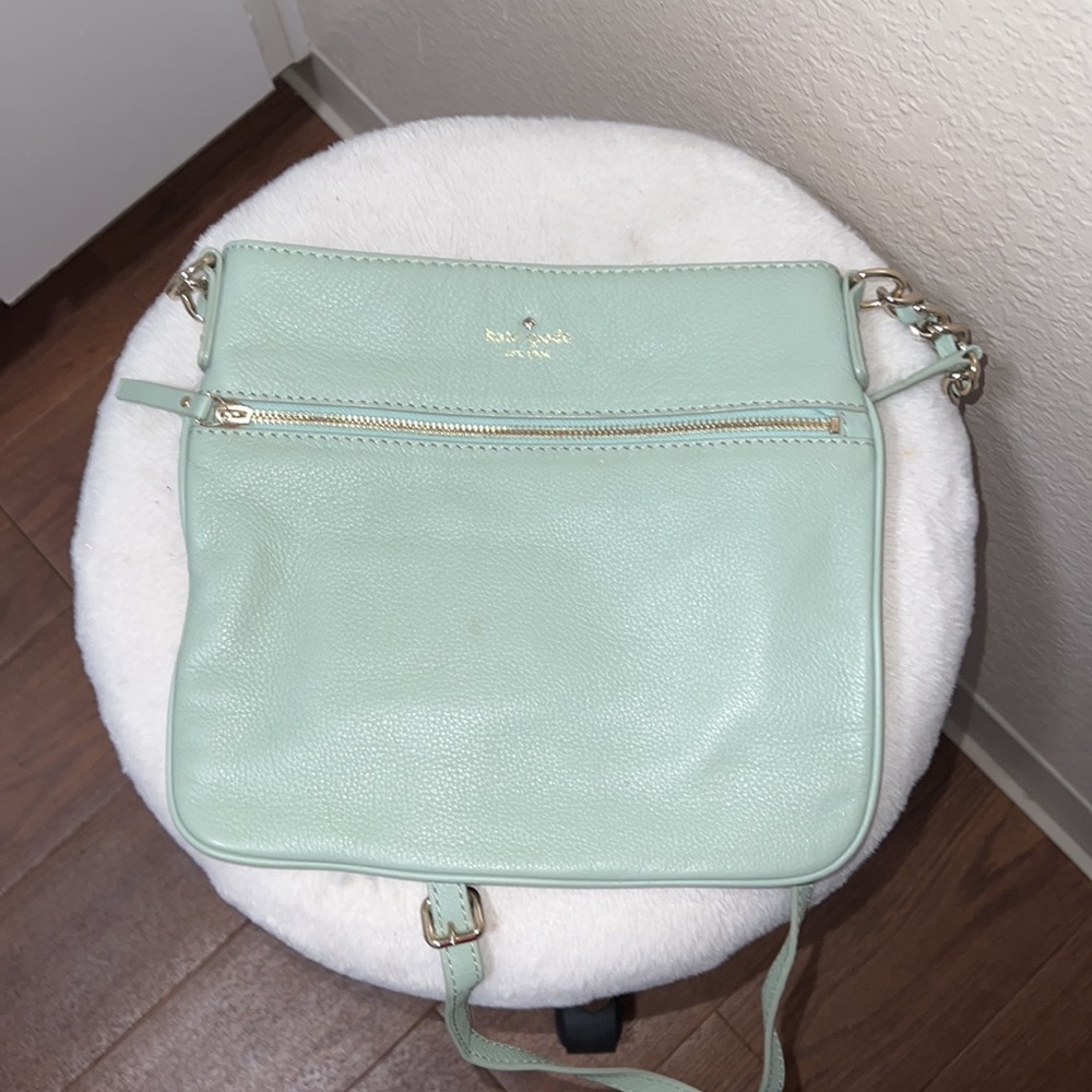 Kate Spade cross-body purse, mint green